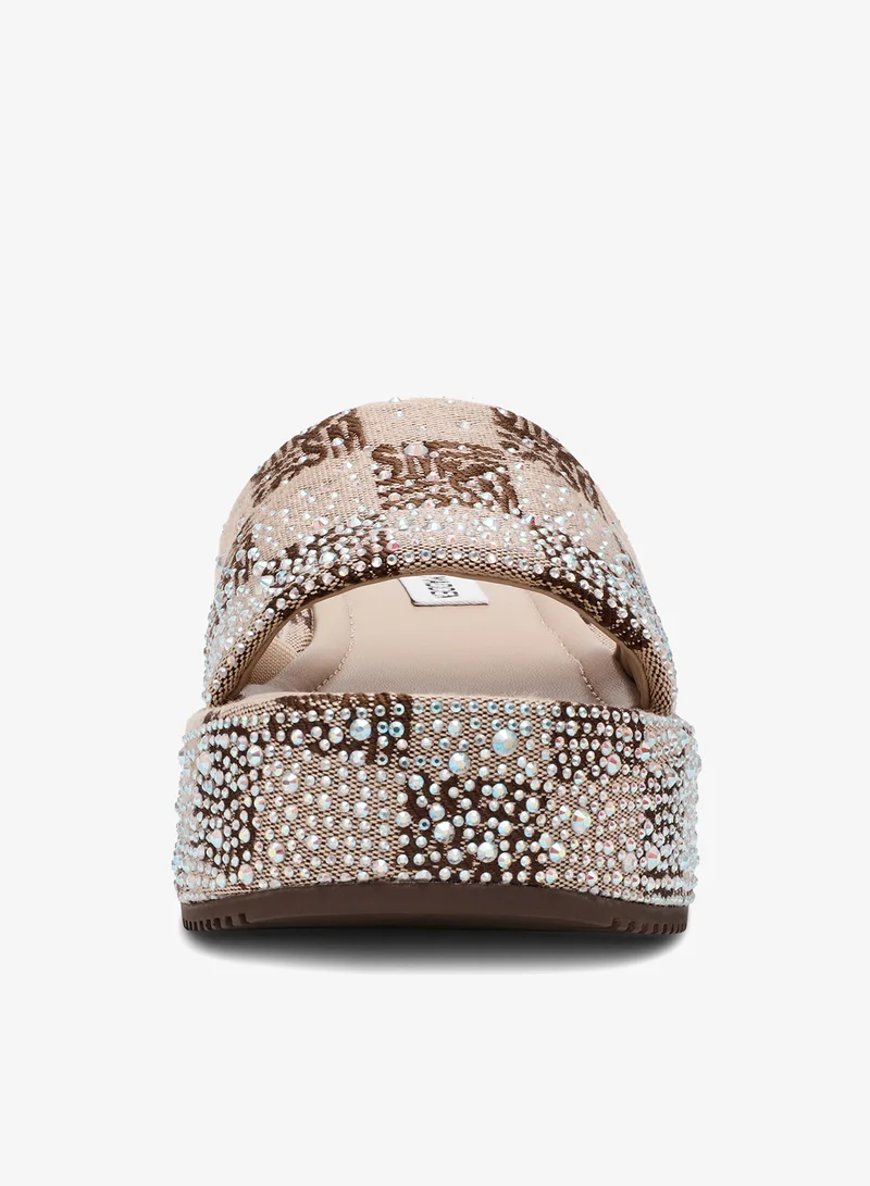 ستيف مادن صنادل إسفين بشعار قماشي